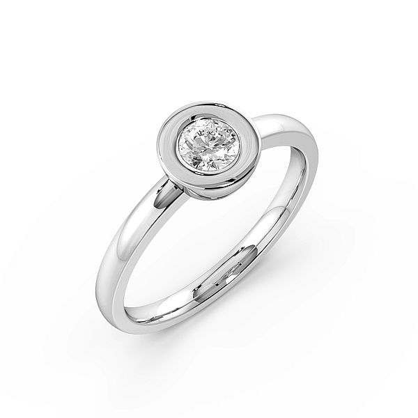 Bezel Set Engagement Ring