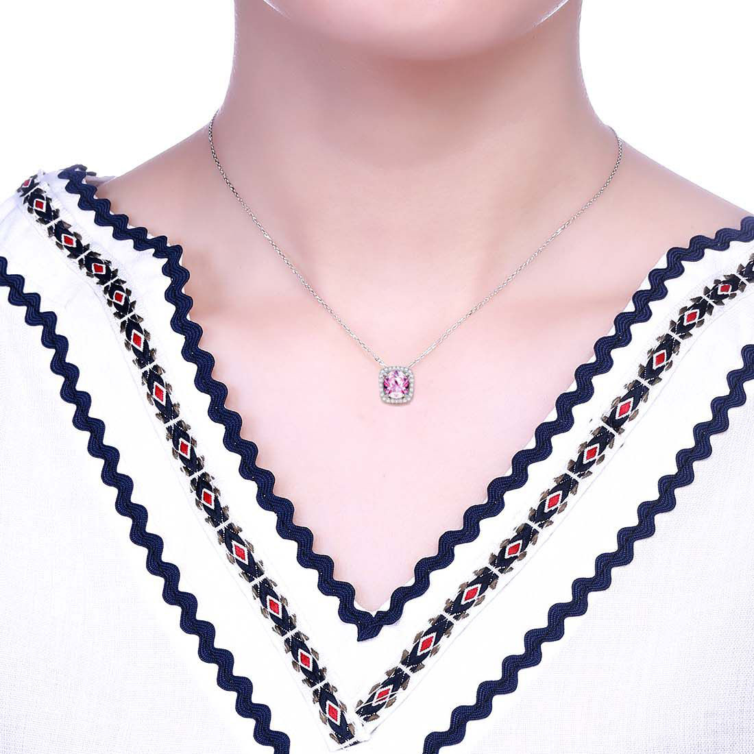 V Neck Diamond Necklace